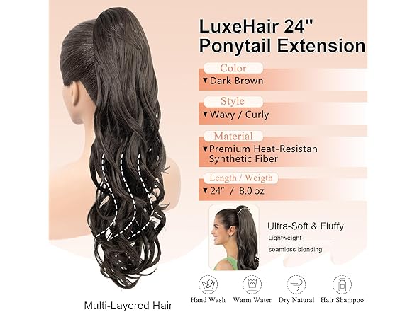 LuxeHair Ponytails Hair Extension