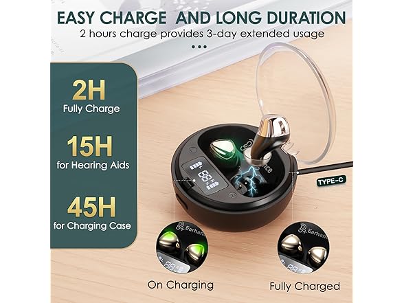 Earhance Digital Hearing Aids for Seniors 