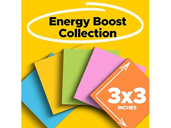 Post-it Super Sticky Notes, 3x3 in, 6 Pads