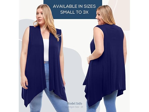 Azules Women (L) Sleeveless Cardigan Soft Vest
