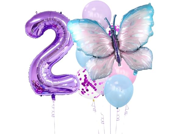 Butterfly 2nd Birthday Decorations