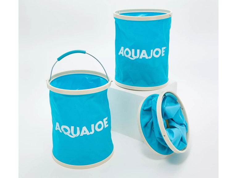Aqua Joe Set of (3) 3.4 Gallon Portable Folding Buckets