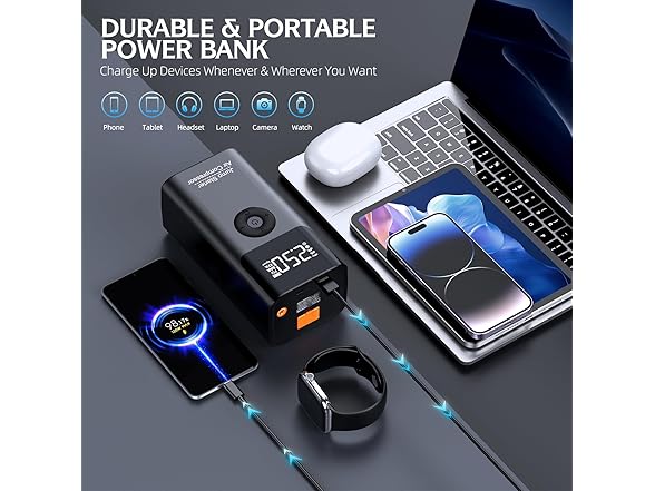 LERTIN 10-in-1 Jump Starter with Air Compressor