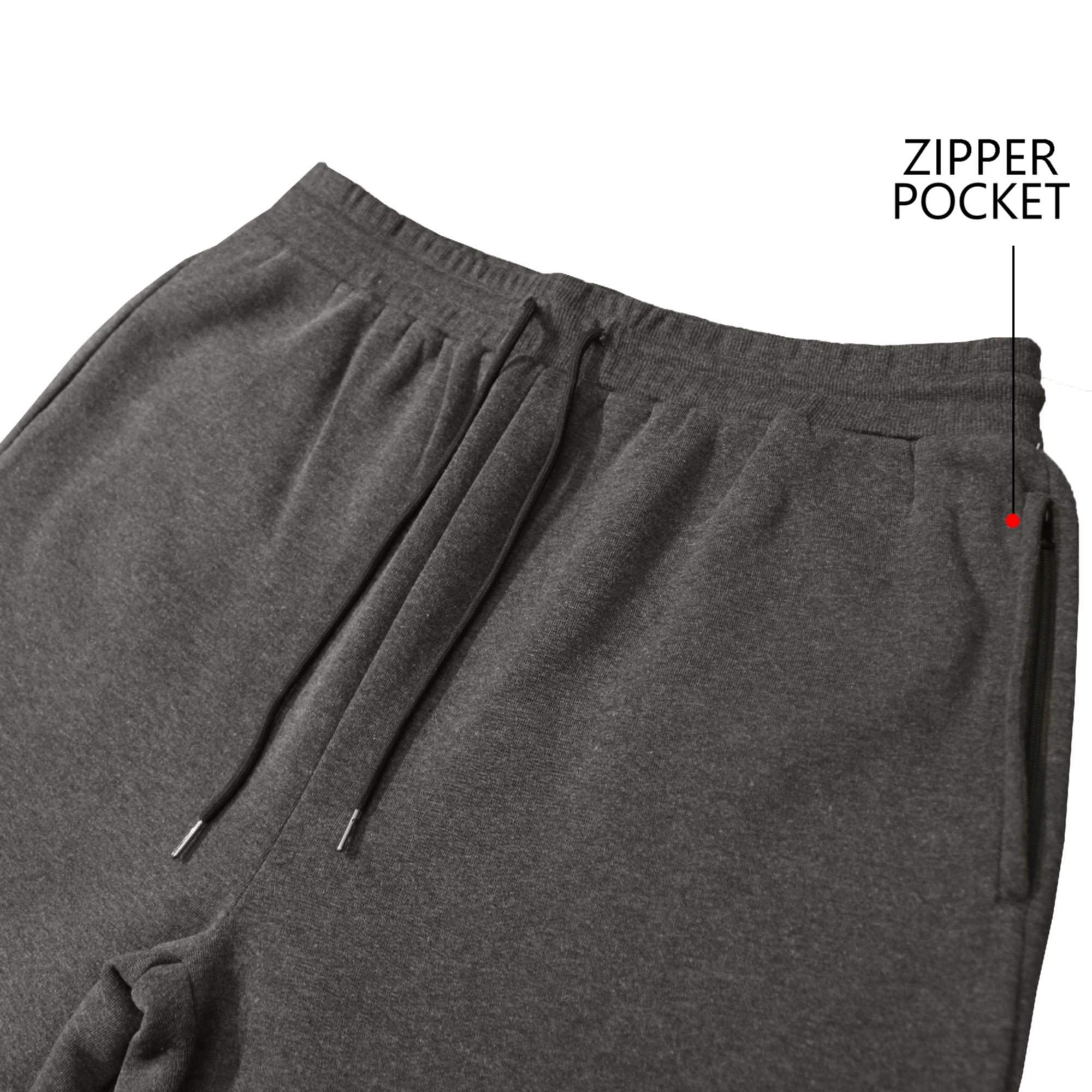 3Pk Womens Loose Fit Fleece Zip Joggers - Gallery 16