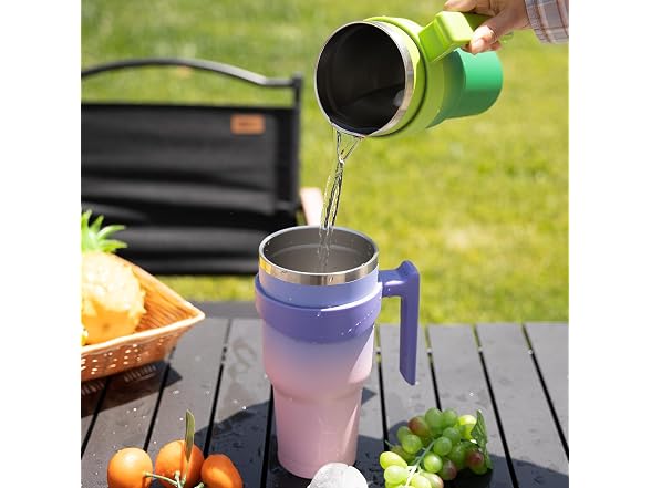 BJPKPK 30 oz Tumbler with Handle & Straw
