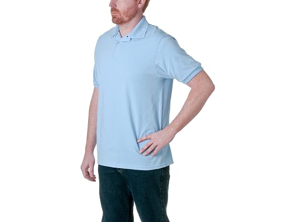 Hanes Men (L) Cotton-Blend EcoSmart Polo Jersey