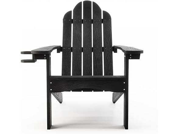 Set of 4 Black Patio Chairs 350lbs
