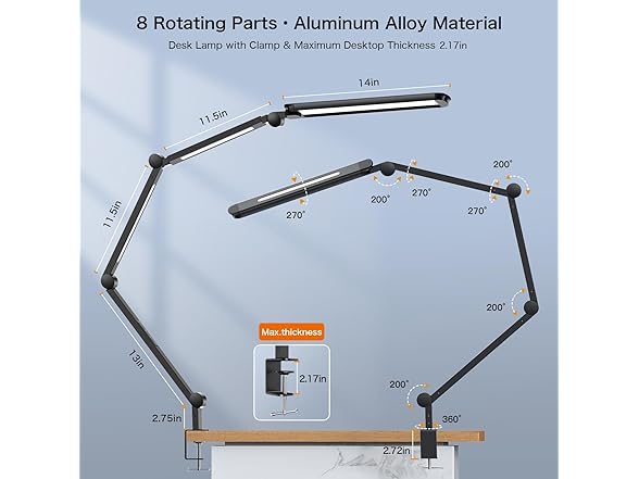 Beanet LED Desk Lamp with 4 Light Sources