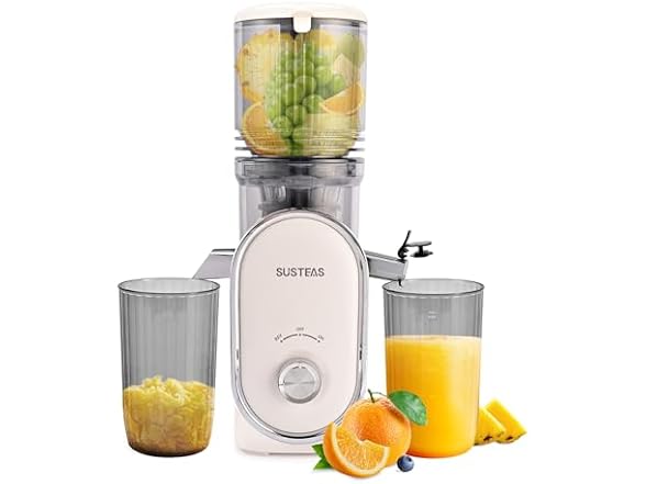 SUSTEAS Whole Fruit Cold Press Juicer