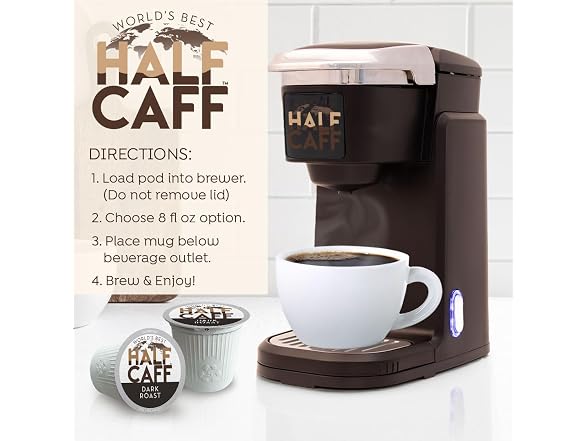 100ct World's Best Half Caff Dark Roast Coffee Pods