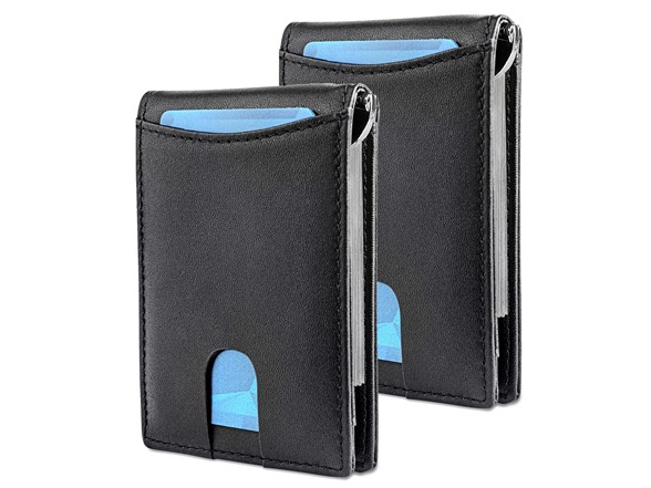 RFID Blocking Slim Leather Wallet