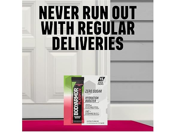 6CT BODYARMOR Flash IV Electrolyte Packets, Cucumber