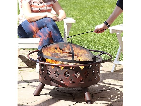 Sunnydaze Crossweave Outdoor Fire Pit