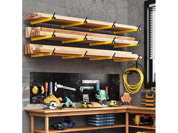 GREENER Lumber Storage Rack Folding w/ 3-Levels, 2 Ct