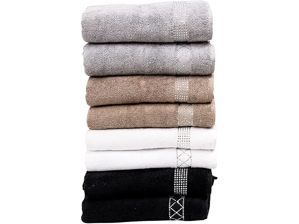 Sparkles Home Stripe Bath Towel, 100% Turkish Cotton