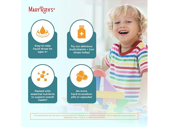 MaryRuths Organics Toddler Multivitamin Drops 2oz