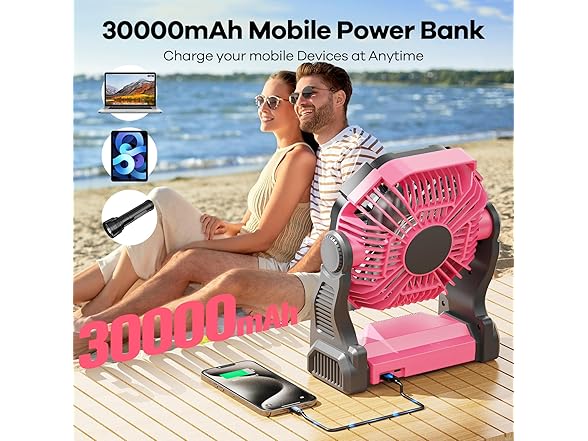 Art In Real 30000mAh Solar Fan