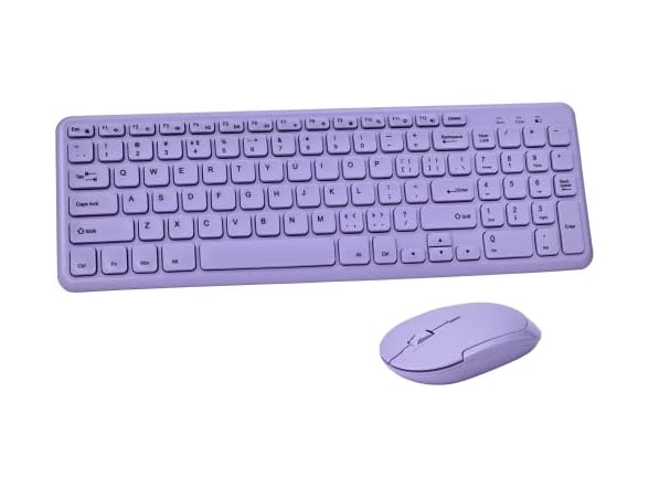 Arcwares Wireless Keyboard & Mouse Combo, Purple