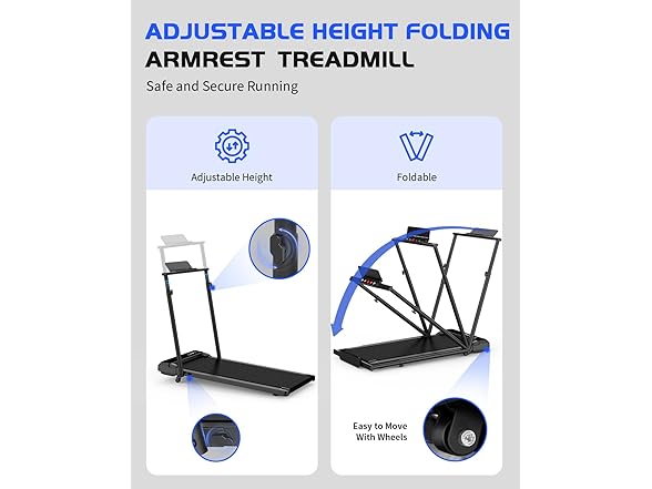Walking Pad Treadmill with Incline