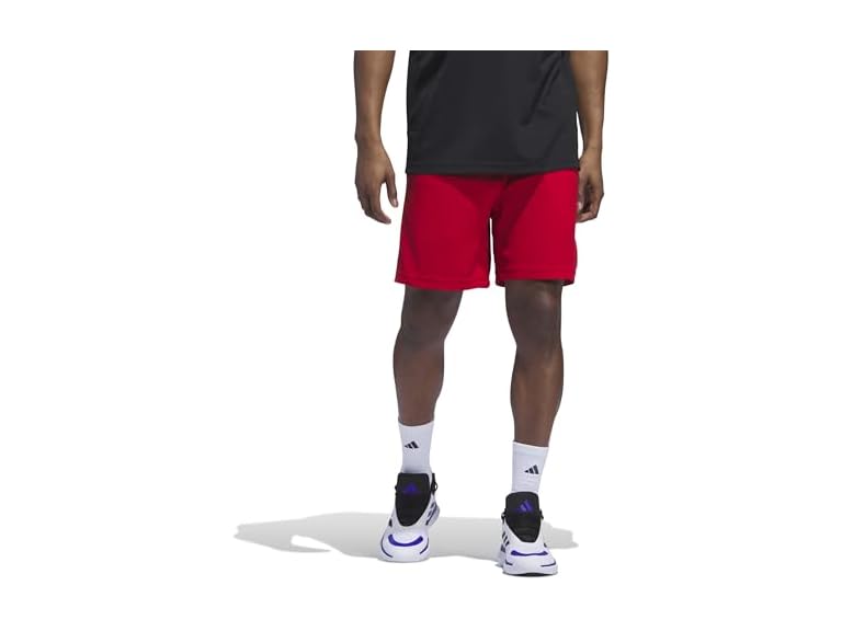 adidas Men's Badge of Sport Basketball Shorts, Better Scarlet/Better Scarlet, Medium/7" Inseam