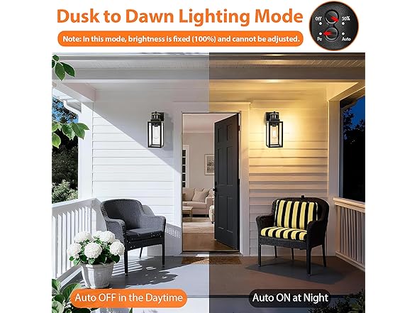 BesLowe 2-Pack Motion Sensor Outdoor Wall Lights, Black with Gold Trim