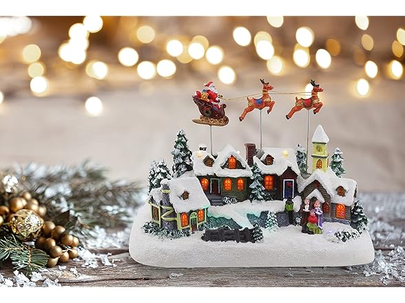 Top Treasures Village Houses with Reindeer Sleigh