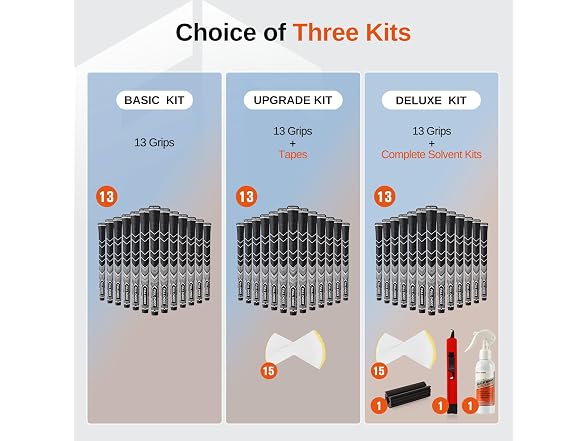 Full Choice 13 Pack Golf Grips Kits