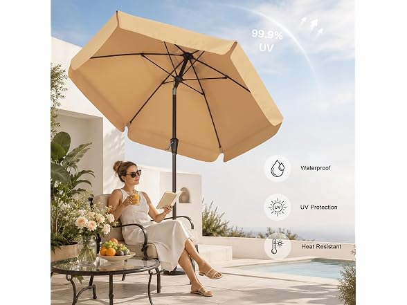 ABCCANOPY 7.5ft Scalloped Patio Umbrella