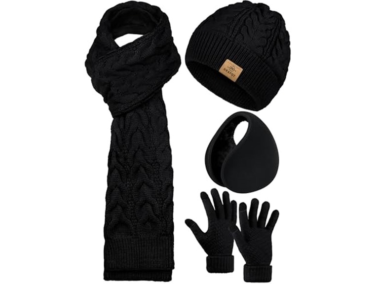4 Pack Scarf Hat and Gloves Set