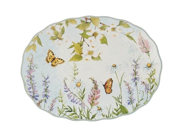 Easter Meadow 14x10.5-Inch Oval Serving Platter