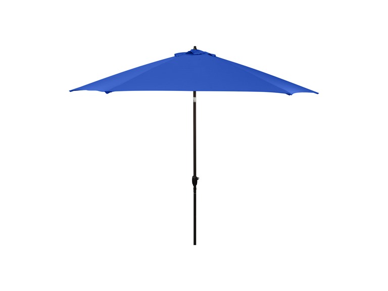 11-Foot Aluminum Market Patio Umbrella with Crank Lift and Push-Button Tilt in Pacific Blue Polyester
