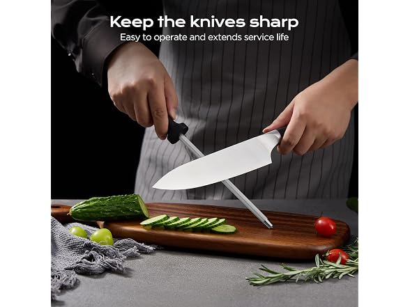 14-Piece Kitchen Knife Set w/ Oak Block
