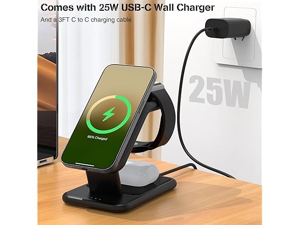 3in1 Wireless Charging Station for Apple