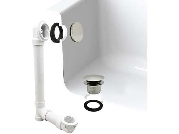Westbrass 14in Waste Overflow Tip-Toe PN