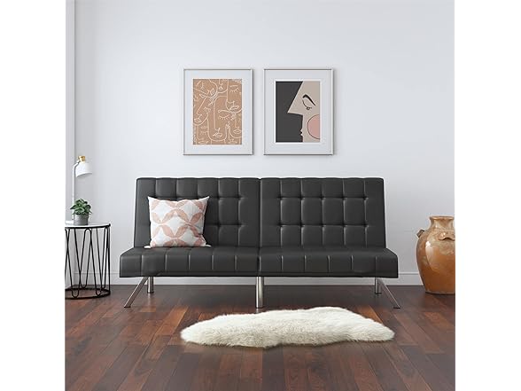 DHP Emily 71" Faux Leather Futon