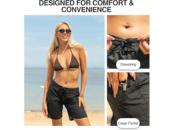 Kanu Surf Women's Black Marina Shorts (8)