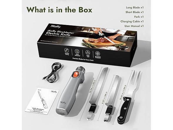 iKoffy Electric Knife for Meat Slicing