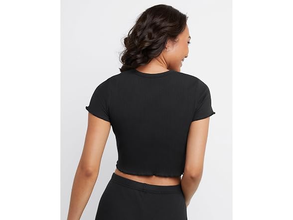 Hanes Women (3X) Originals Rib Cropped Tee