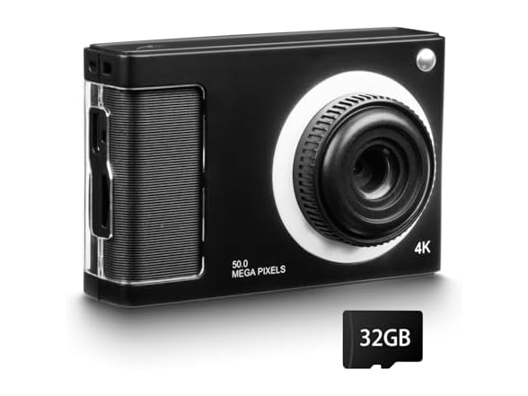 MQOUNY Digital Camera, FHD 1080P w/ 32GB Card