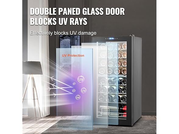 VEVOR 32-Bottle Wine Cooler