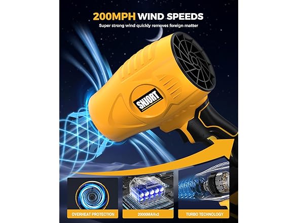 SNJORT Leaf Blower Cordless