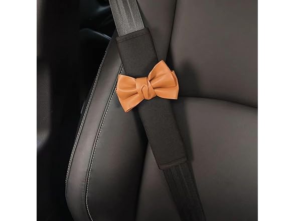 Seat Belt Covers 4Pcs Pink Bow Cute