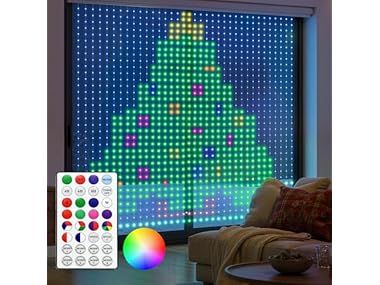 $13 Brightown 400 RGBIC LED Smart Curtain Fairy Lights dealfomo