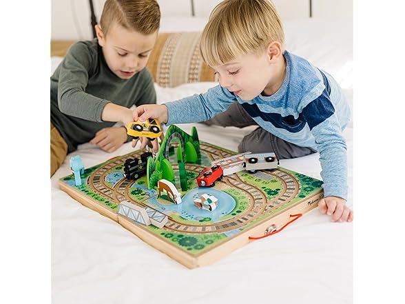 Melissa & Doug Take-Along Railroad Set