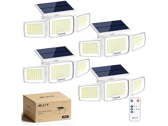 JEJOT Solar Security Flood Light