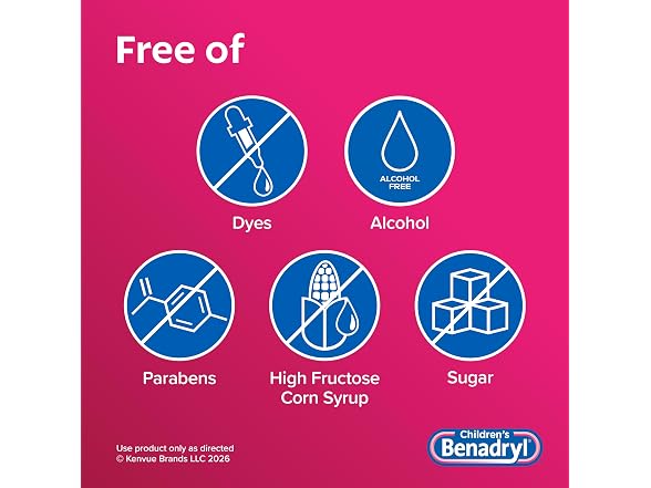 Children s Benadryl Dye Free Allergy Relief