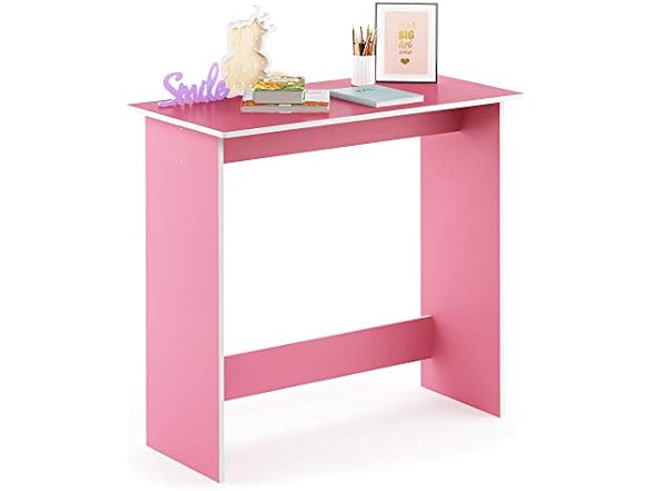 FURINNO Simplistic Study Table, Pink, 15