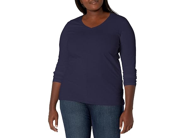 Just MY Size Women (3X) Women's Vneck Long Tee