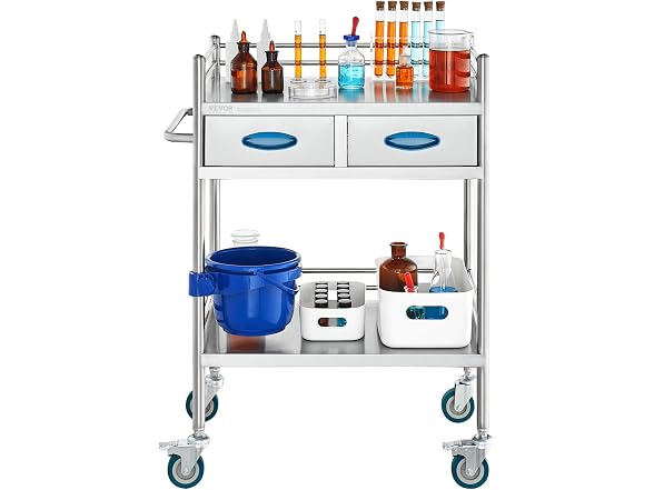 VEVOR Lab Serving Cart, 2 Layers