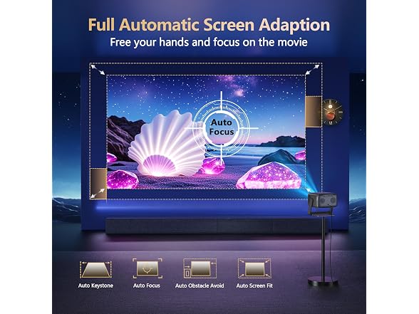 Goiaey 4K Outdoor Projector Auto Focus